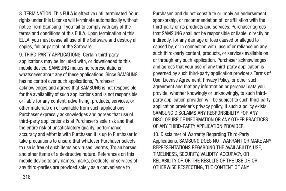 Samsung SGH-T699DABTMB User Manual | Page 324 / 344