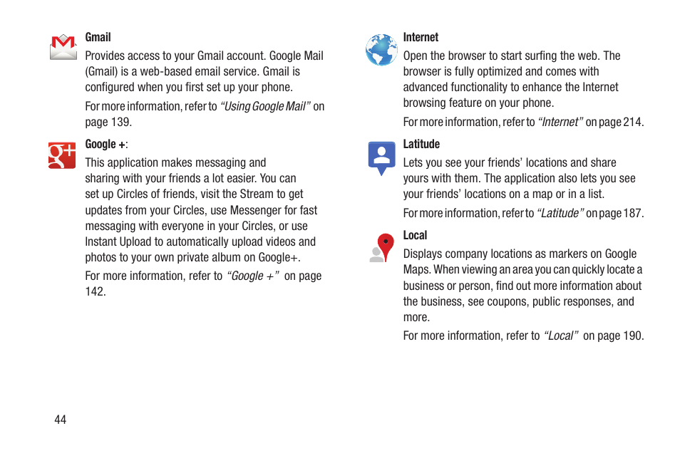 Samsung SGH-T699DABTMB User Manual | Page 50 / 344