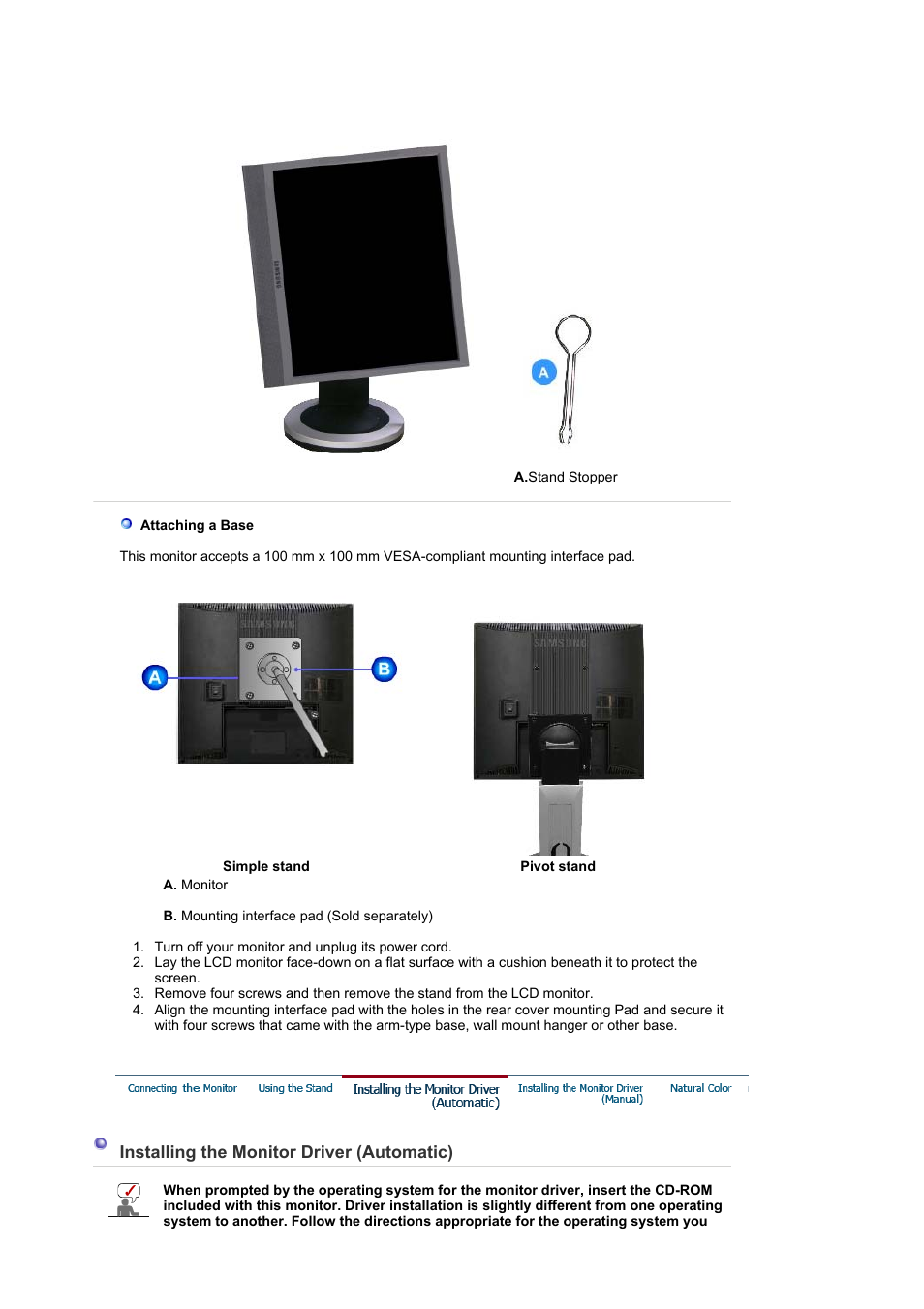 Installing the monitor driver(automatic) | Samsung LS17MJSKS-XAA User Manual | Page 29 / 89