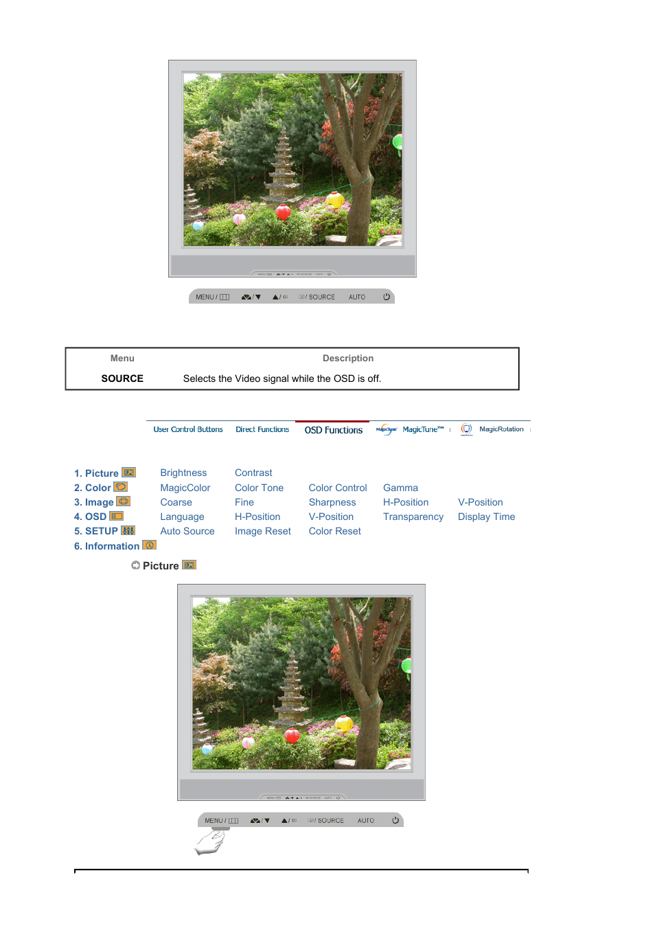 Osd functions | Samsung LS17MJSKS-XAA User Manual | Page 40 / 89