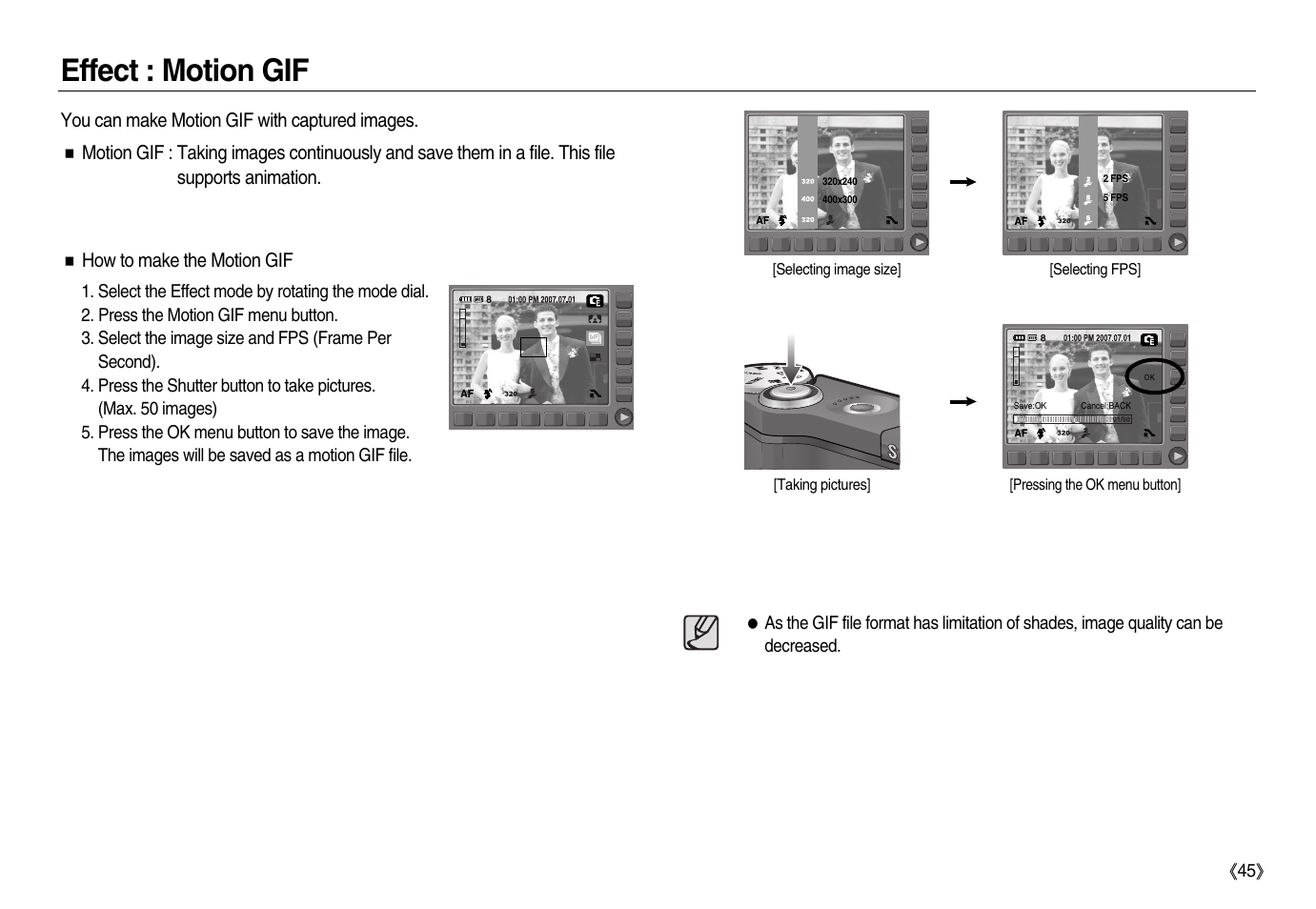 Effect : motion gif | Samsung EC-NV15ZBBA-US User Manual | Page 46 / 102