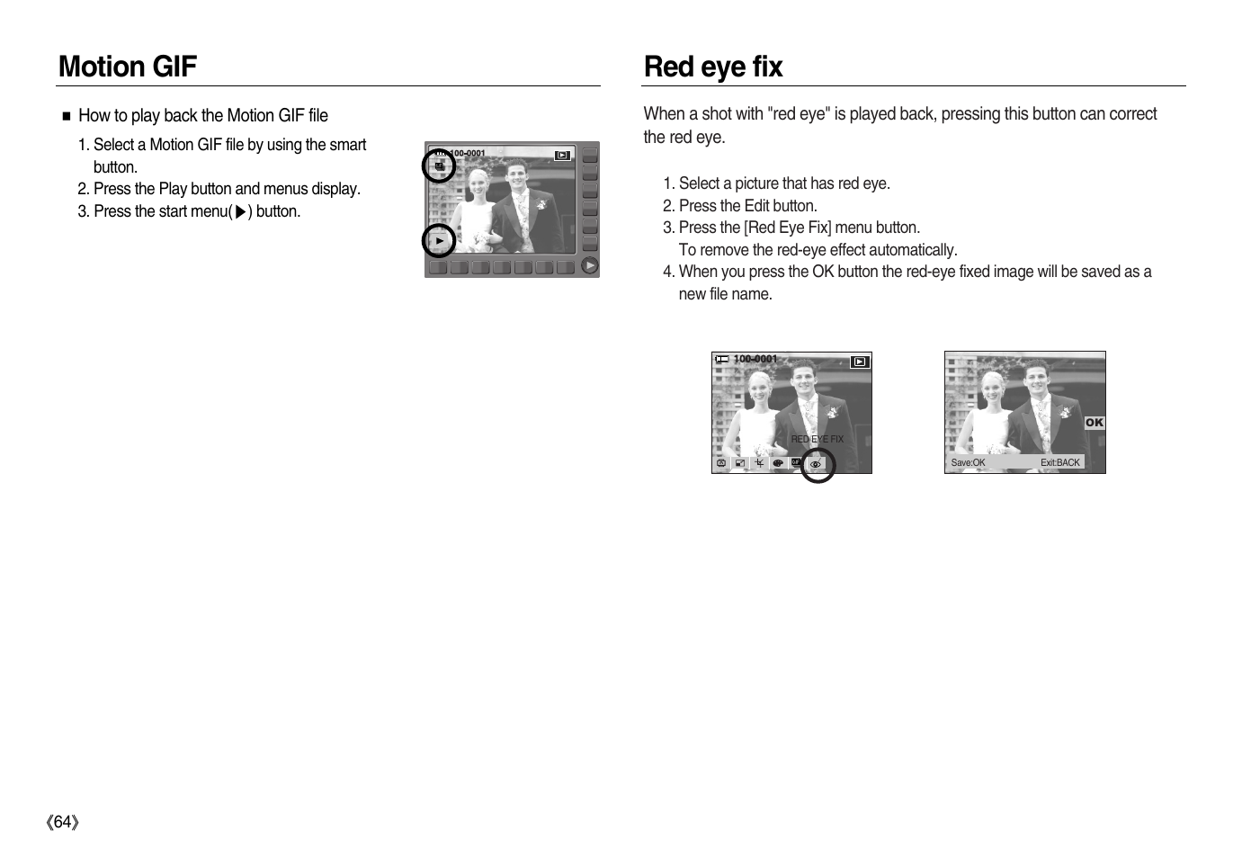 Motion gif red eye fix | Samsung EC-NV15ZBBA-US User Manual | Page 65 / 102