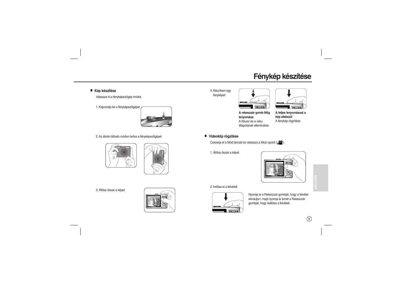 Fénykép készítése | Samsung EC-L100ZBBA-US User Manual | Page 122 / 162