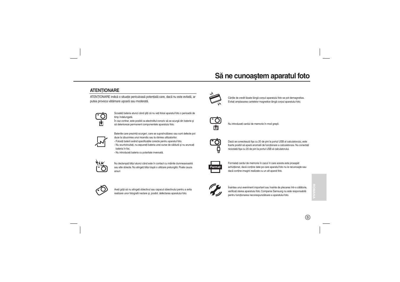 Să ne cunoaştem aparatul foto | Samsung EC-L100ZBBA-US User Manual | Page 132 / 162