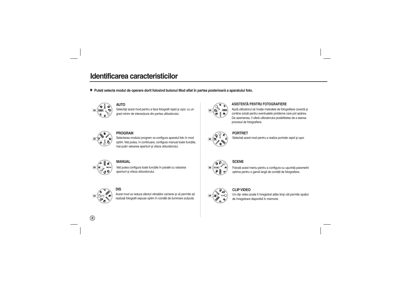 Identificarea caracteristicilor | Samsung EC-L100ZBBA-US User Manual | Page 137 / 162
