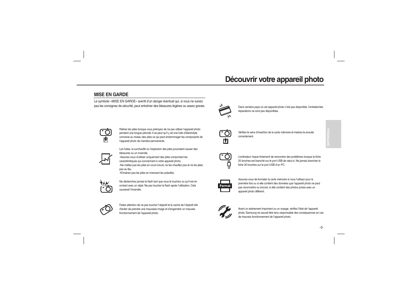 Découvrir votre appareil photo | Samsung EC-L100ZBBA-US User Manual | Page 36 / 162