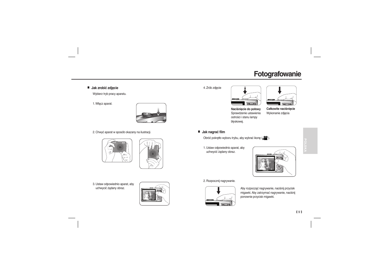 Fotografowanie | Samsung EC-L100ZBBA-US User Manual | Page 74 / 162