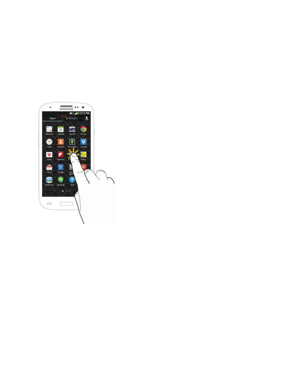 Touchscreen navigation | Samsung SPH-L710RWBVMU User Manual | Page 24 / 155