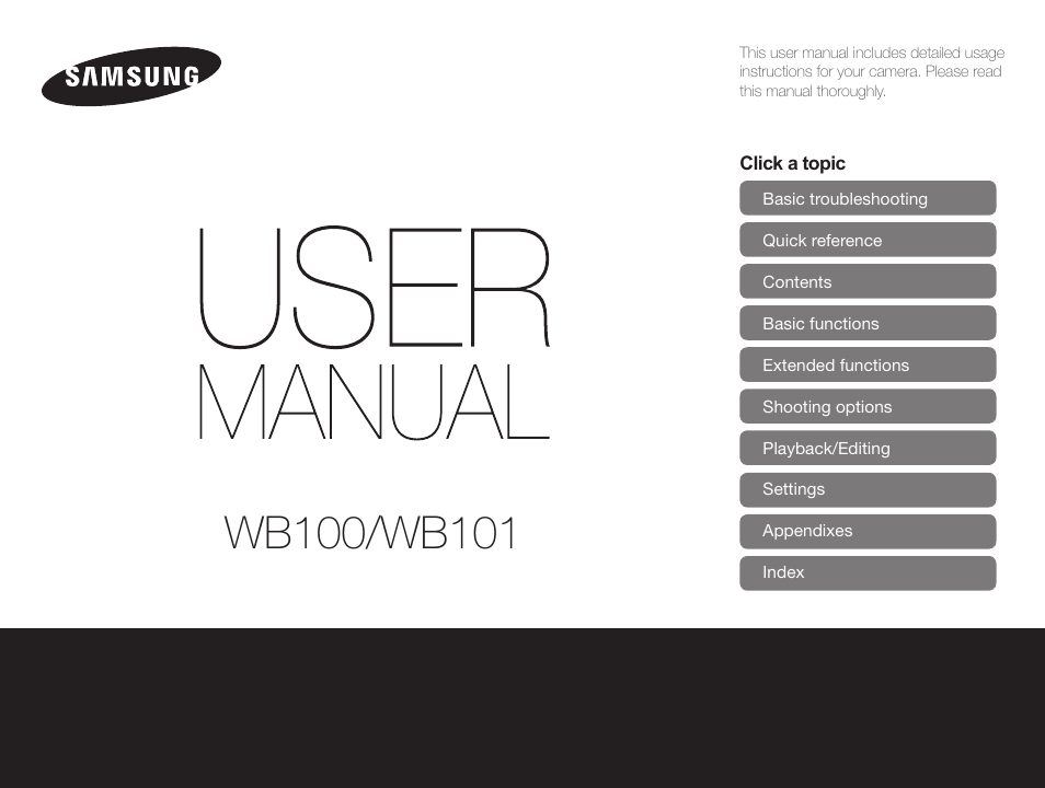 Samsung EC-WB100ZBABUS User Manual | 125 pages