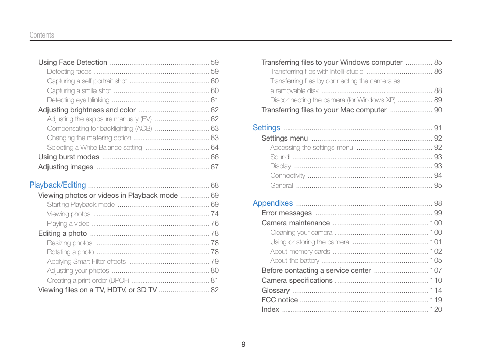 Samsung EC-WB100ZBABUS User Manual | Page 10 / 125