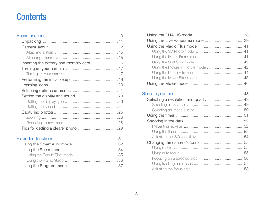 Samsung EC-WB100ZBABUS User Manual | Page 9 / 125