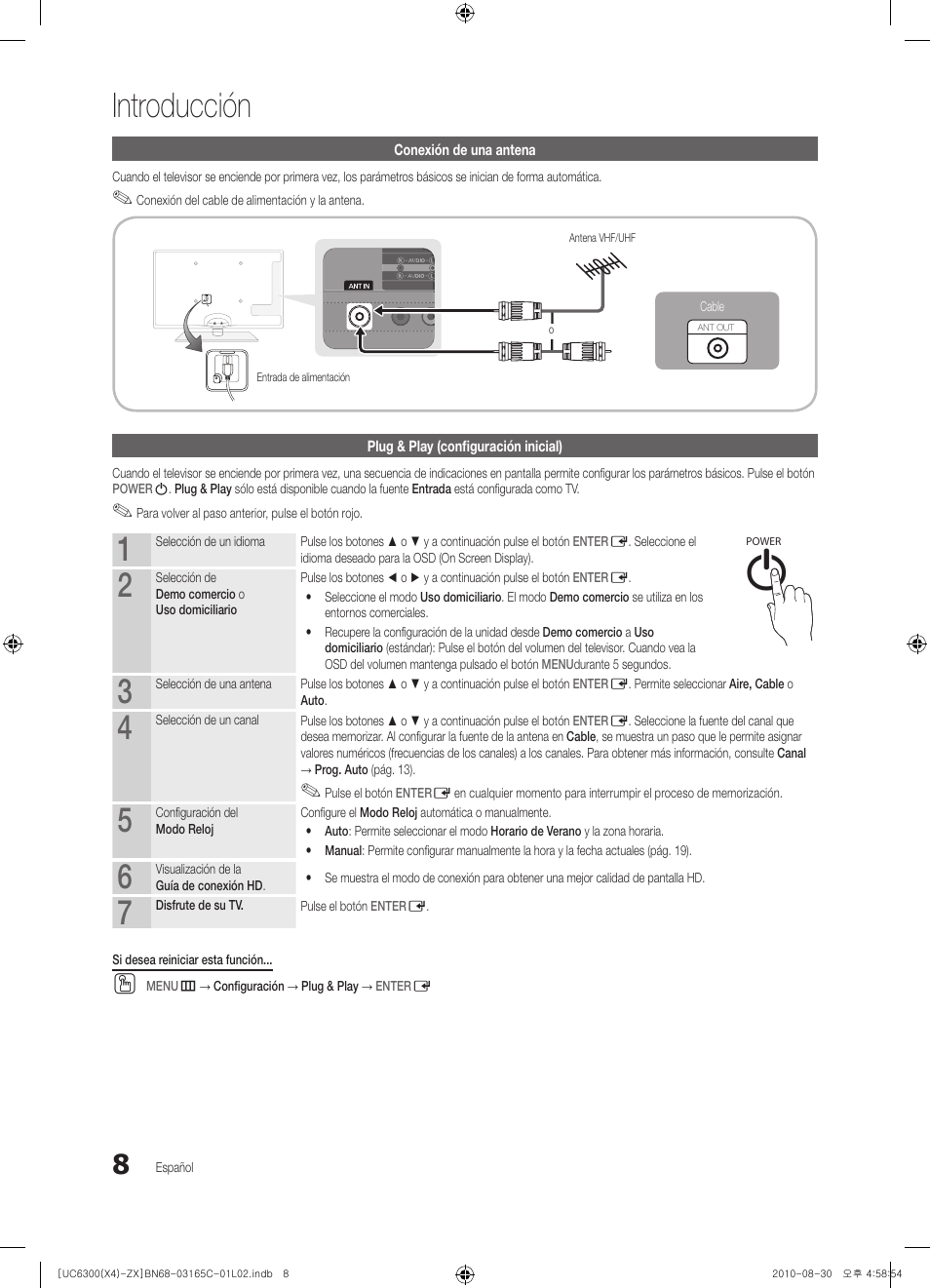 Introducción | Samsung UN40C6300SFXZA User Manual | Page 60 / 104