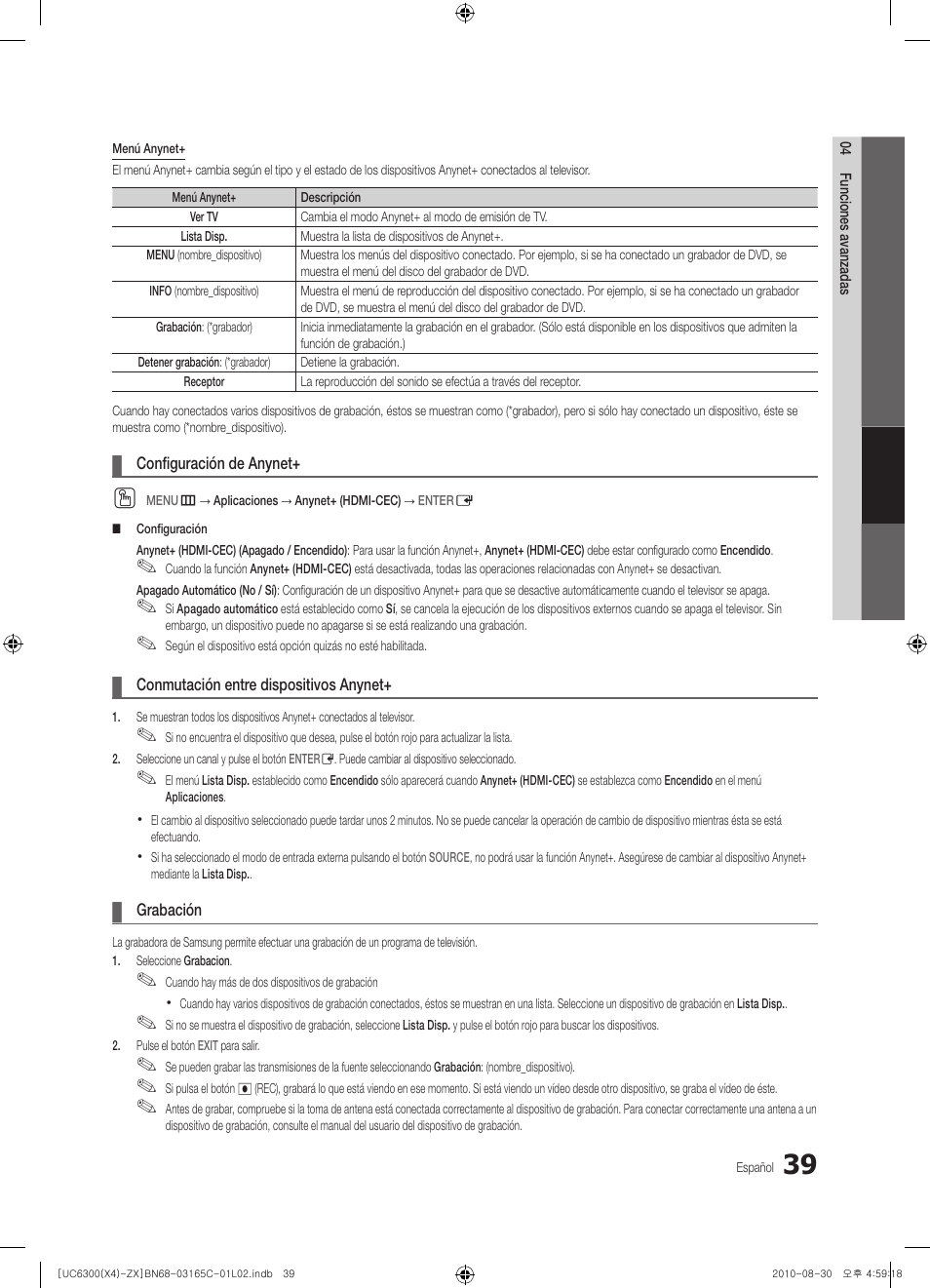 Samsung UN40C6300SFXZA User Manual | Page 91 / 104