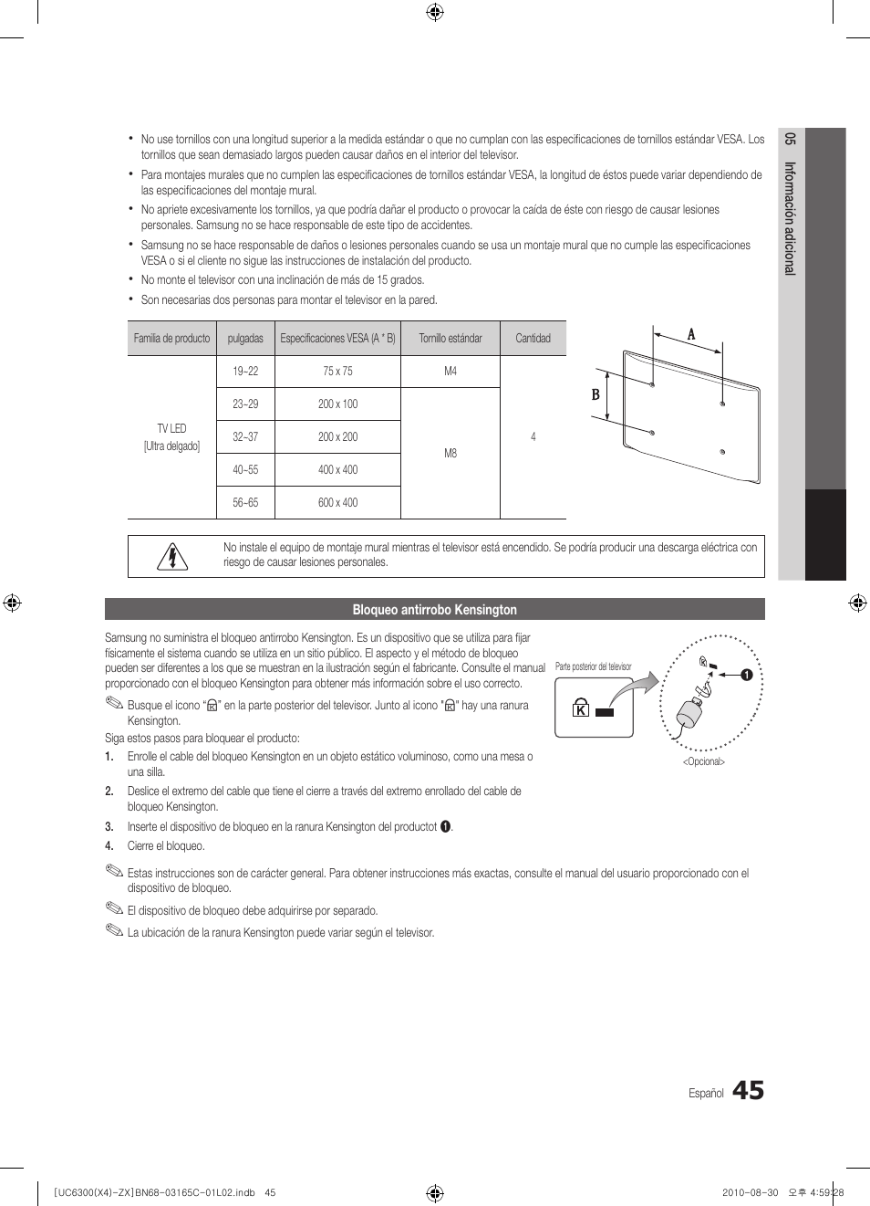 Samsung UN40C6300SFXZA User Manual | Page 97 / 104