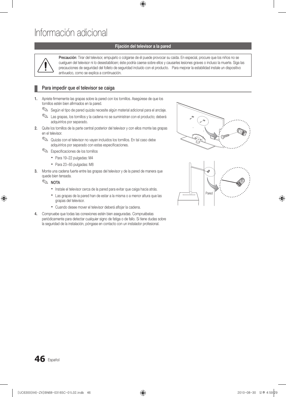 Información adicional | Samsung UN40C6300SFXZA User Manual | Page 98 / 104