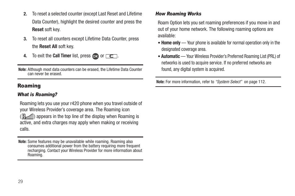 Roaming, What is roaming, How roaming works | Samsung SCH-R460WRACRI User Manual | Page 32 / 153