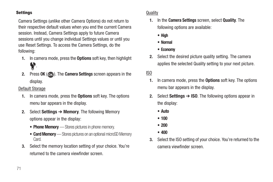 Settings | Samsung SCH-R460WRACRI User Manual | Page 74 / 153