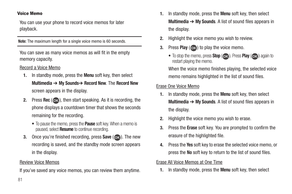 Voice memo | Samsung SCH-R460WRACRI User Manual | Page 84 / 153