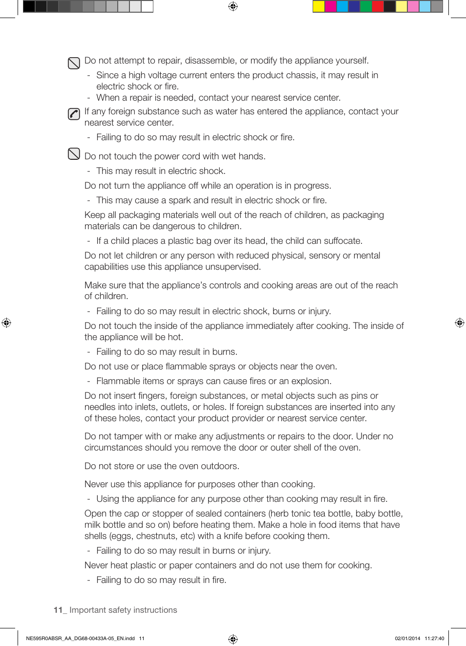 Samsung NE595R0ABSR-AA User Manual | Page 12 / 60