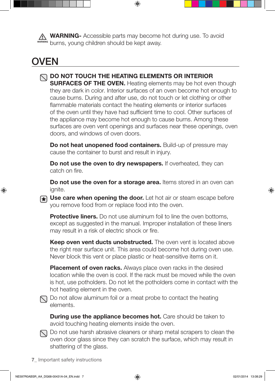 Oven | Samsung NE597R0ABSR-AA User Manual | Page 8 / 64