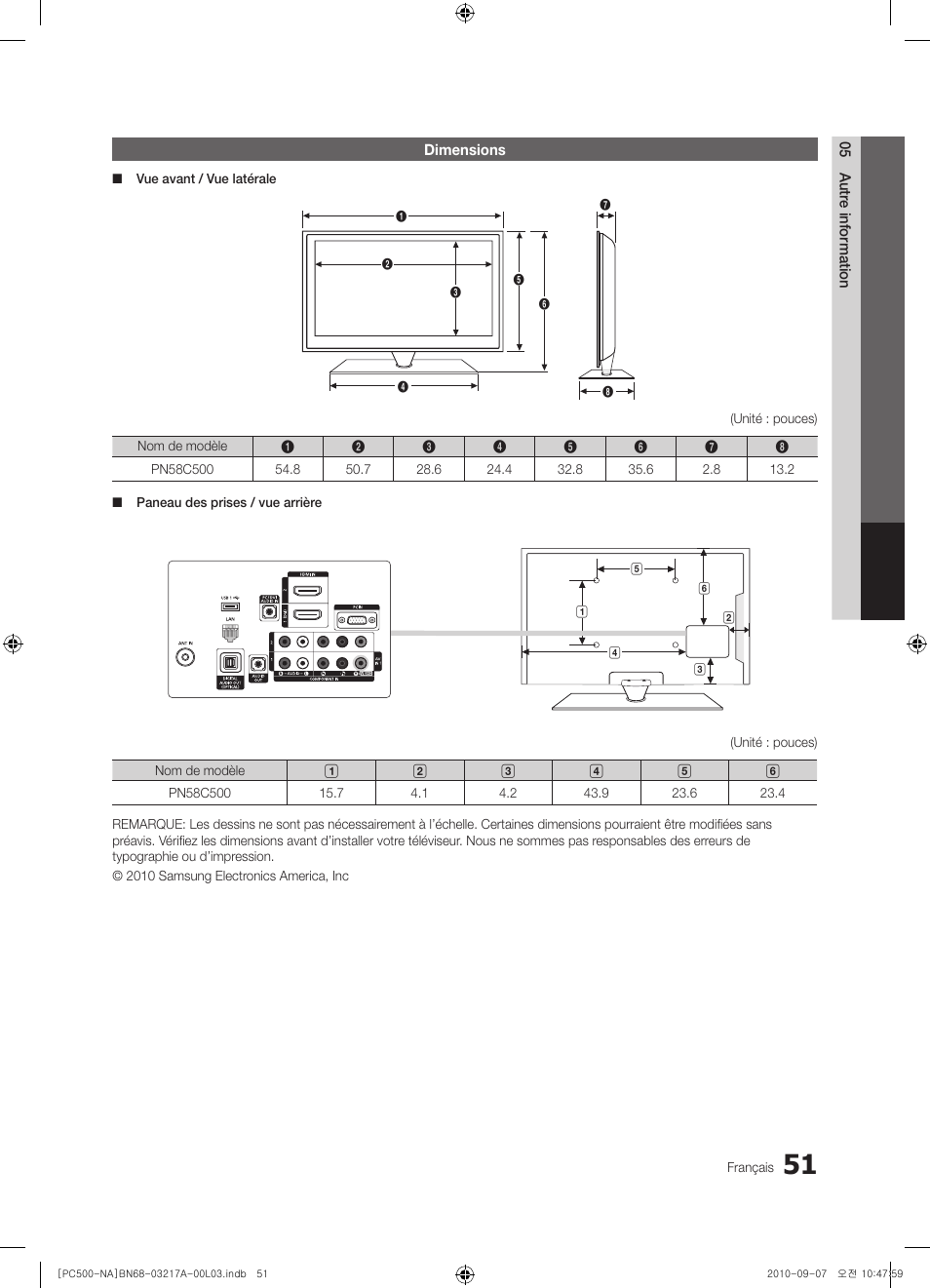 Samsung PN58C500G2FXZA User Manual | Page 155 / 156