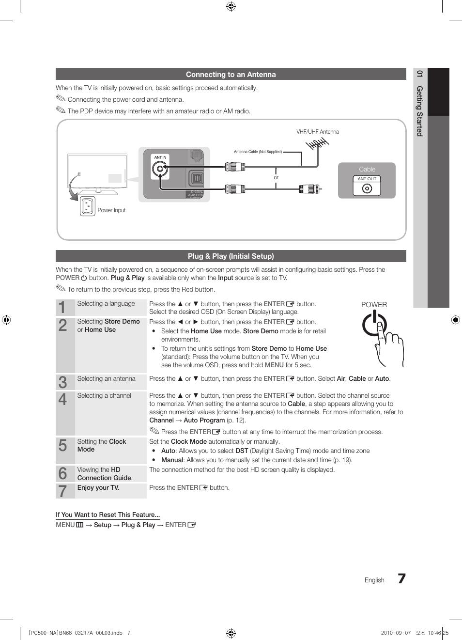 Info guide | Samsung PN58C500G2FXZA User Manual | Page 7 / 156