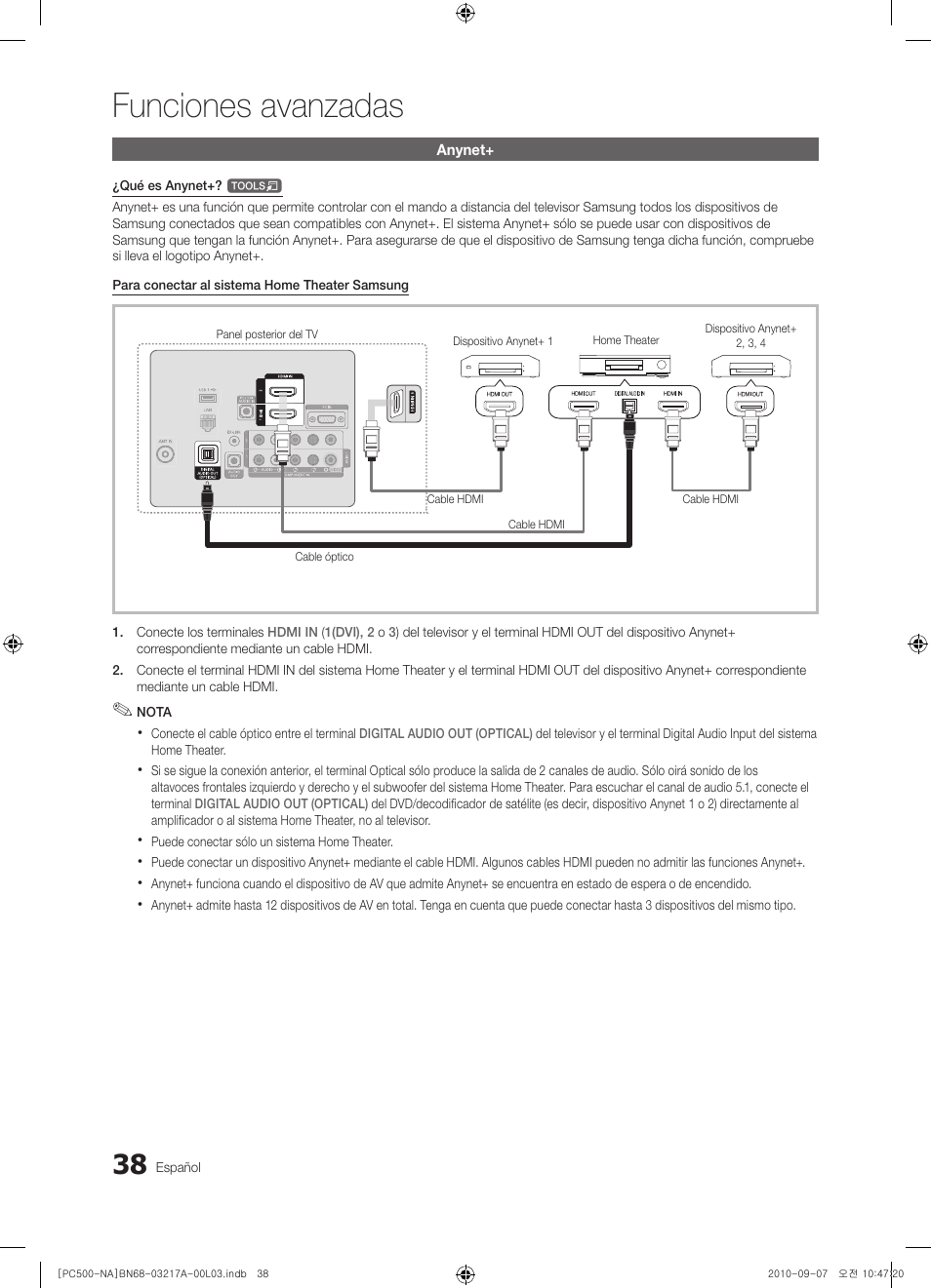 Funciones avanzadas | Samsung PN58C500G2FXZA User Manual | Page 90 / 156