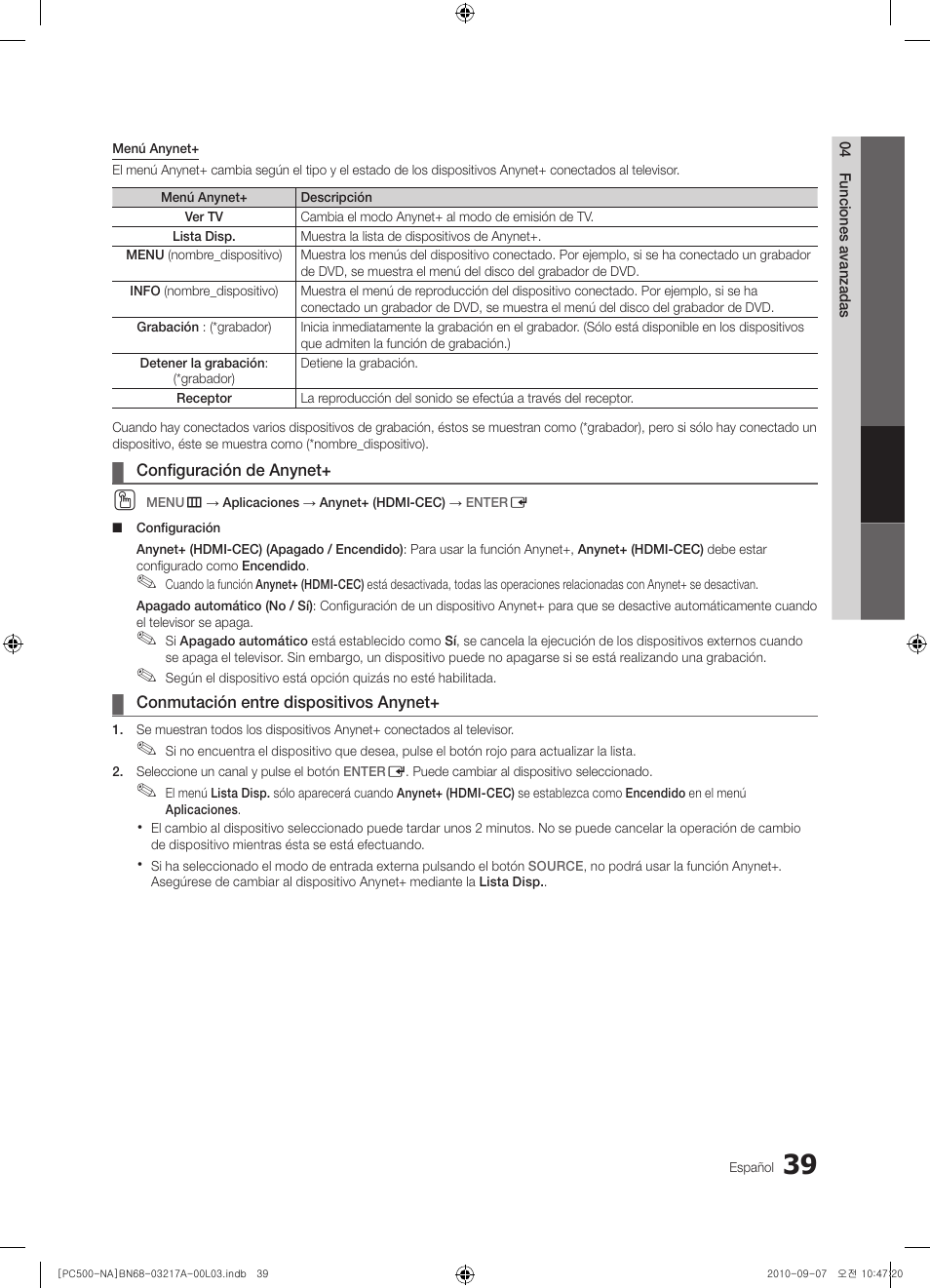 Samsung PN58C500G2FXZA User Manual | Page 91 / 156