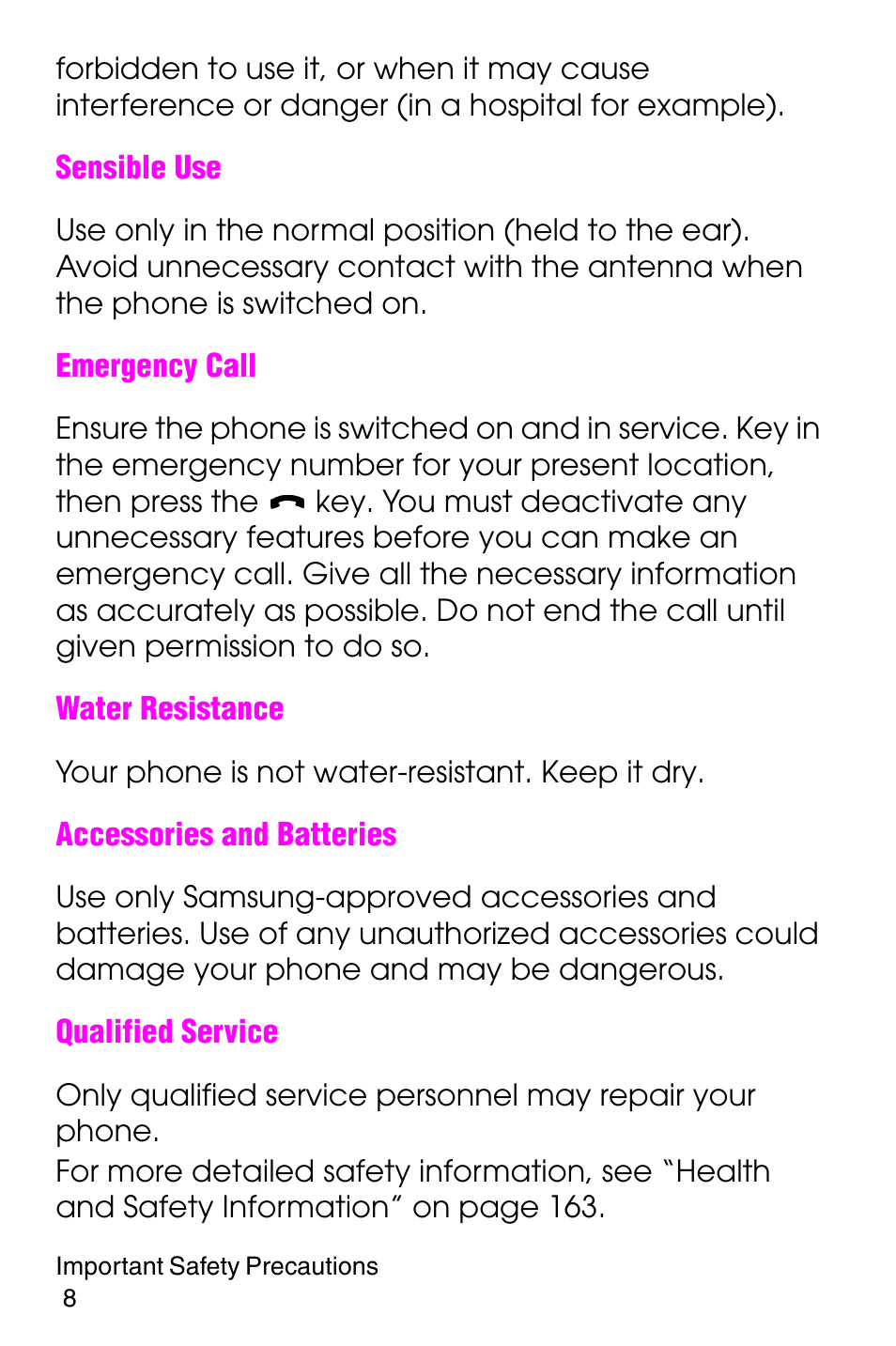 Samsung SGH-E316CSAAWS User Manual | Page 12 / 219