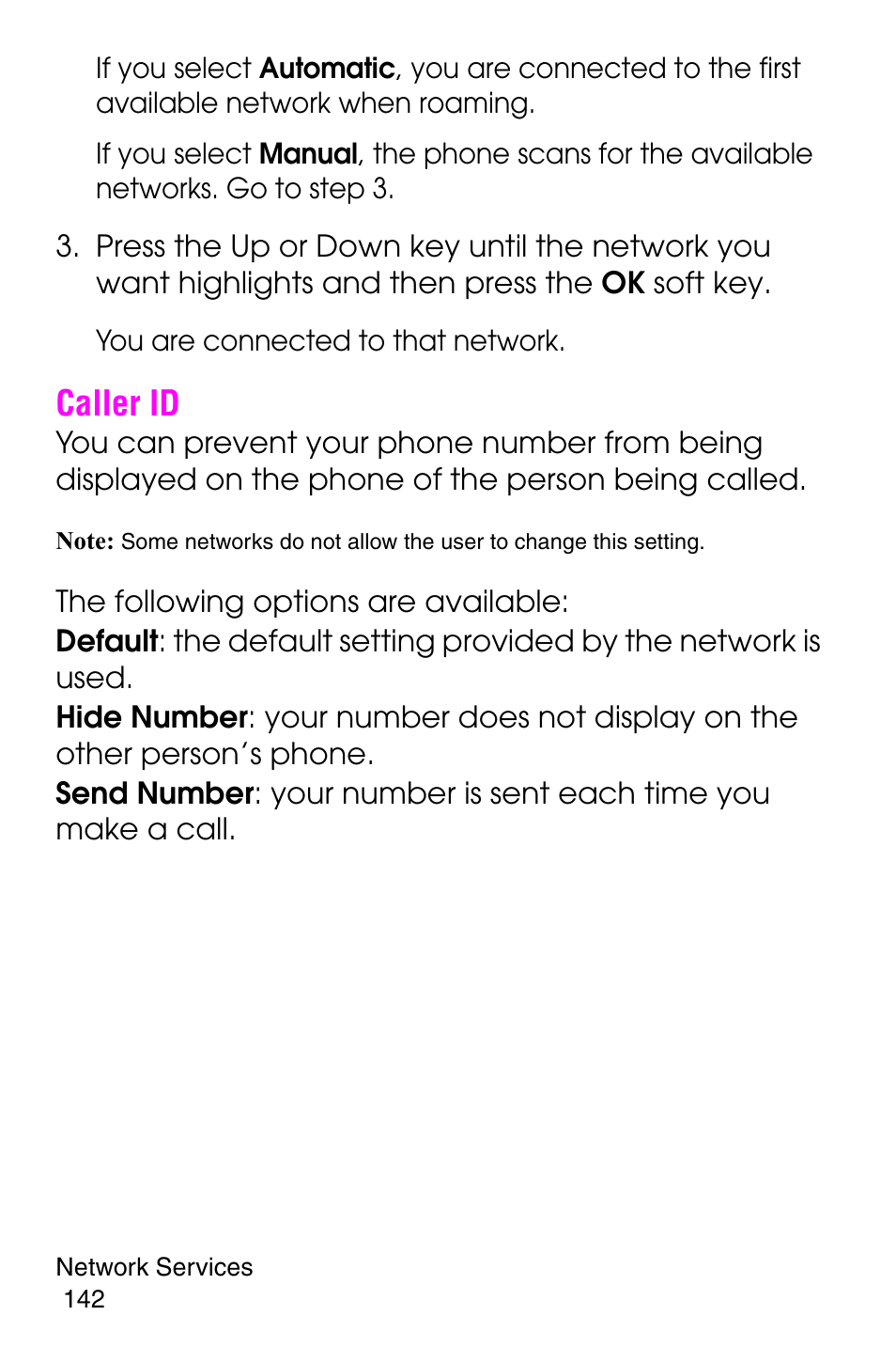 Caller id | Samsung SGH-E316CSAAWS User Manual | Page 146 / 219