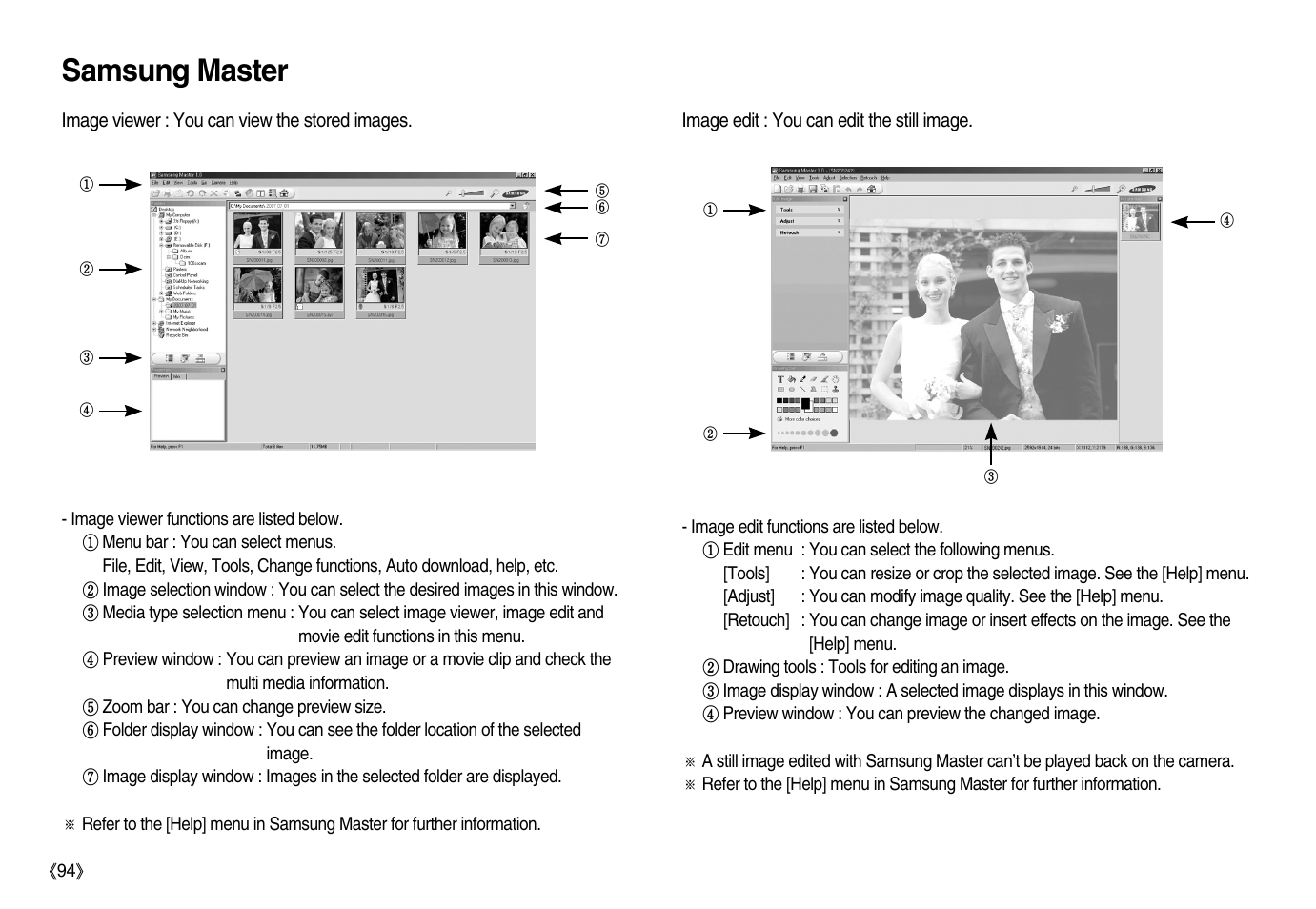 Samsung master | Samsung EC-NV20ZBBA-US User Manual | Page 95 / 102