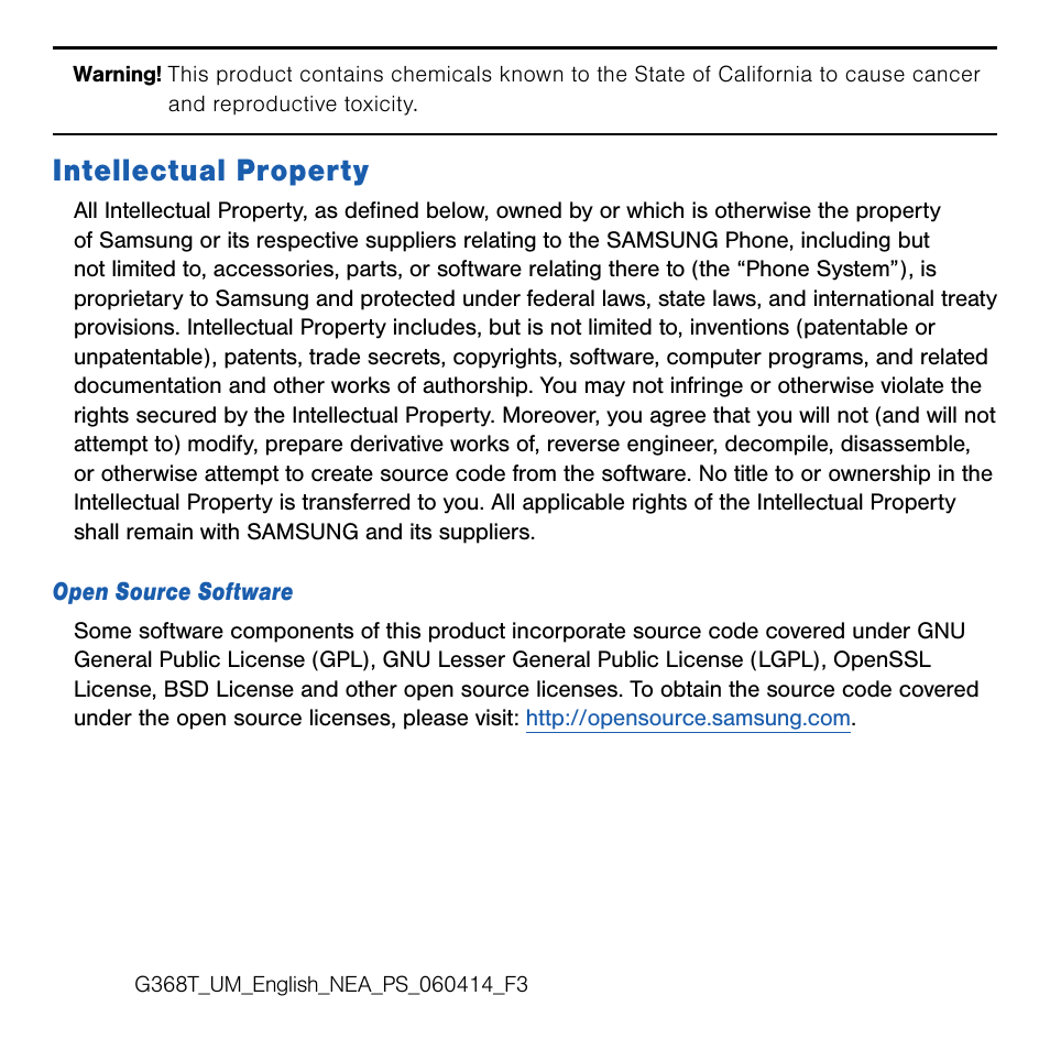 Intellectual property | Samsung SM-G386TZKATMB User Manual | Page 2 / 313