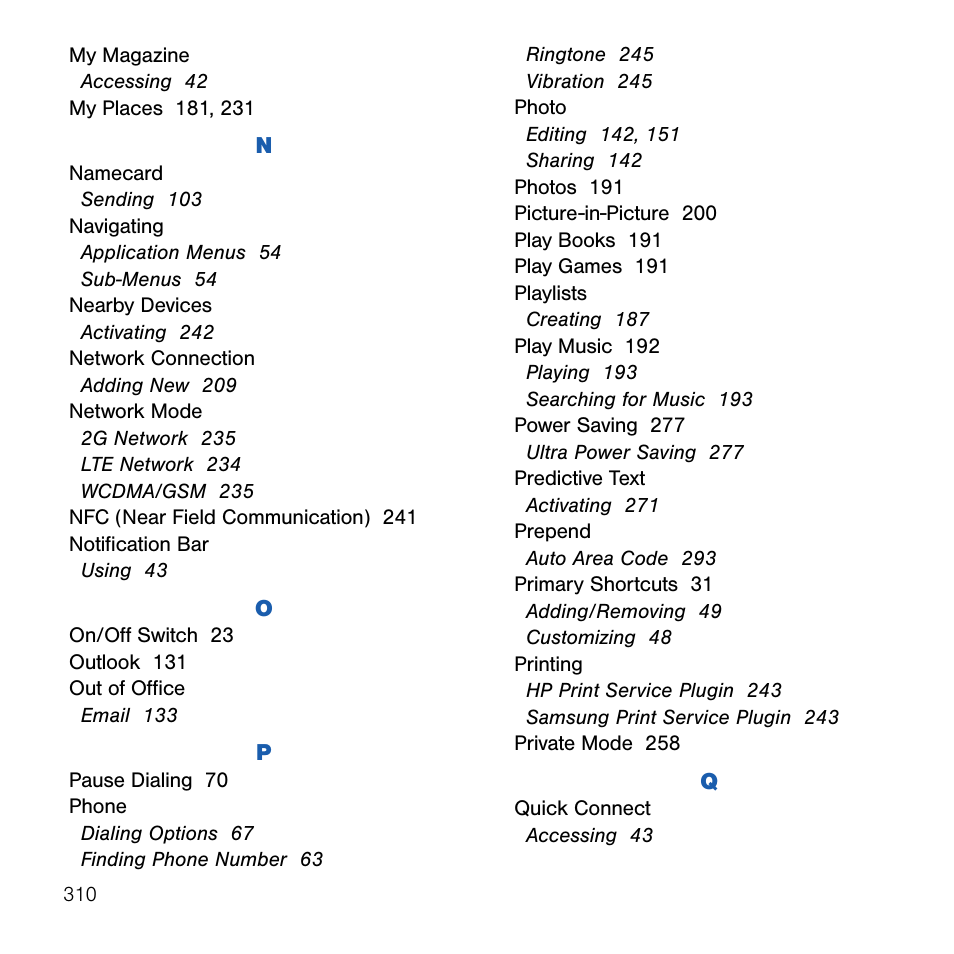 Samsung SM-G386TZKATMB User Manual | Page 310 / 313