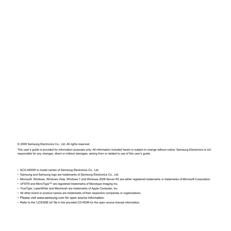 Samsung SCX-4500W-XAA User Manual | Page 2 / 112