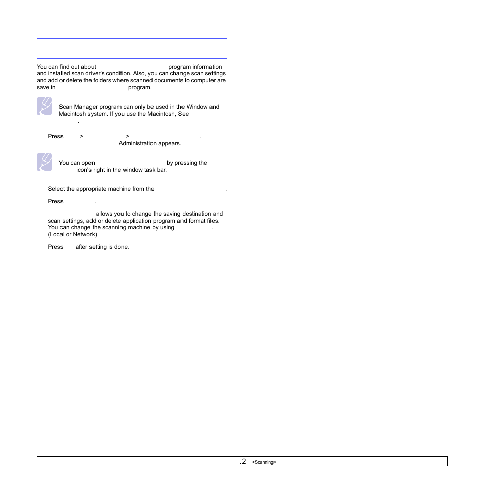 Setting scan information in samsung scan manager | Samsung SCX-4500W-XAA User Manual | Page 39 / 112