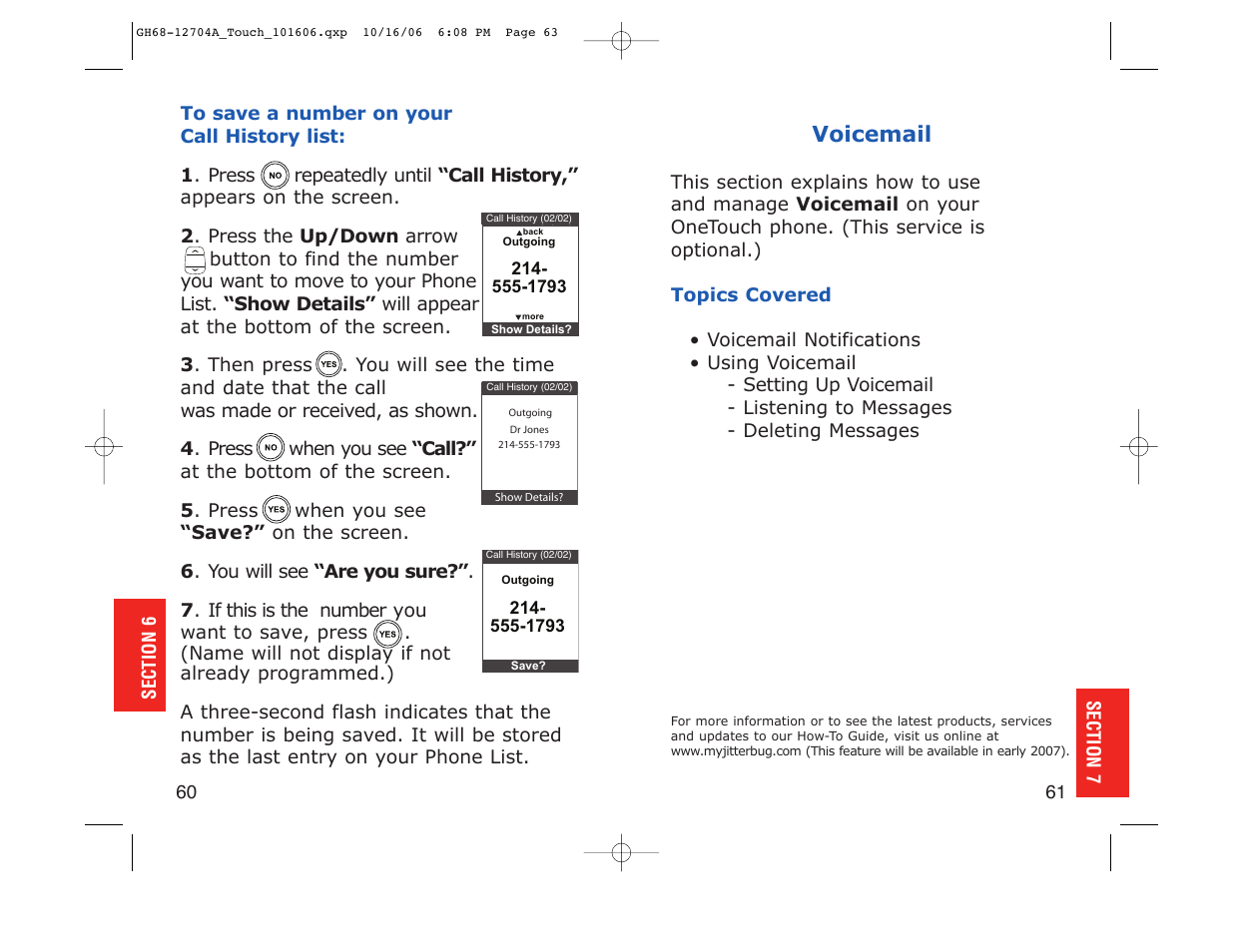 Voicemail | Samsung SPH-A110ZWADYN User Manual | Page 32 / 70