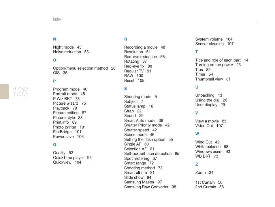 Samsung ES-NX10ZZSEB User Manual | Page 126 / 129