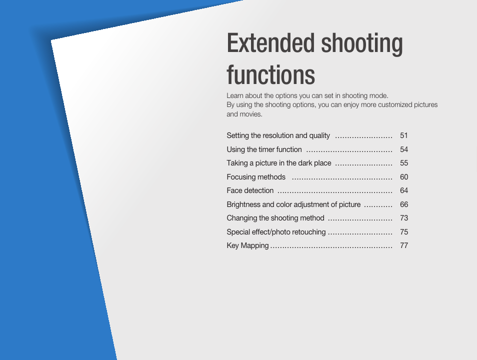 Extended shooting functions | Samsung ES-NX10ZZSEB User Manual | Page 50 / 129