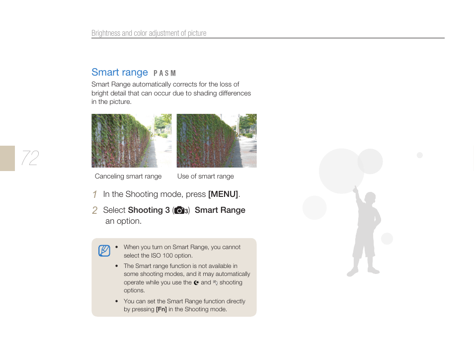 Smart range | Samsung ES-NX10ZZSEB User Manual | Page 72 / 129