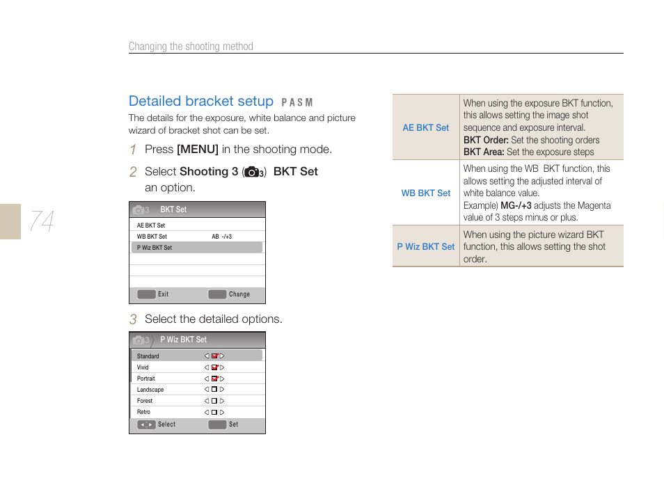 Detailed bracket setup | Samsung ES-NX10ZZSEB User Manual | Page 74 / 129