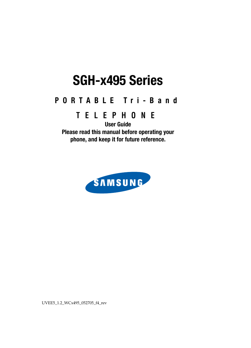 Samsung SGH-X495IBBTMB User Manual | 172 pages