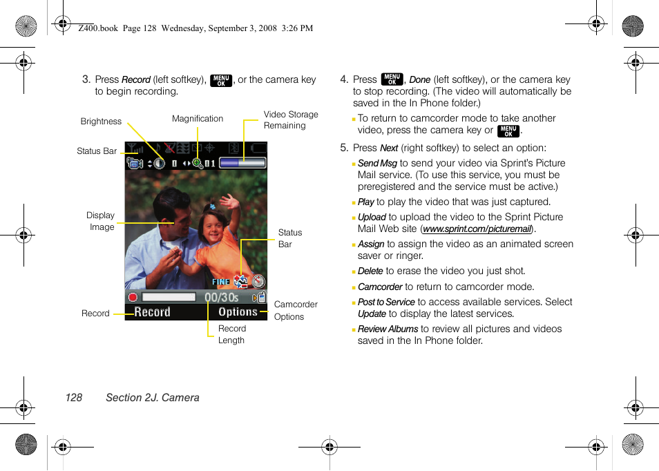 Record | Samsung SPH-Z400DAASPR User Manual | Page 145 / 214