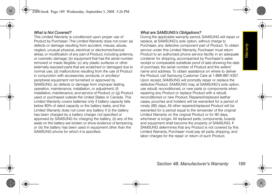 Samsung SPH-Z400DAASPR User Manual | Page 206 / 214