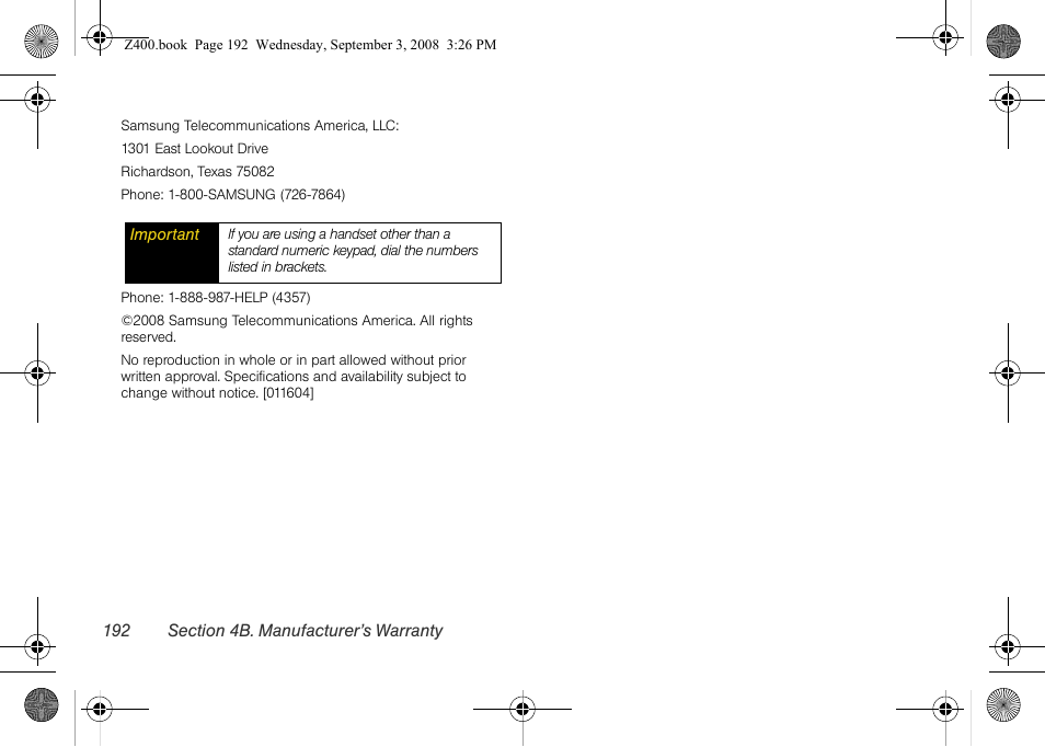 Samsung SPH-Z400DAASPR User Manual | Page 209 / 214