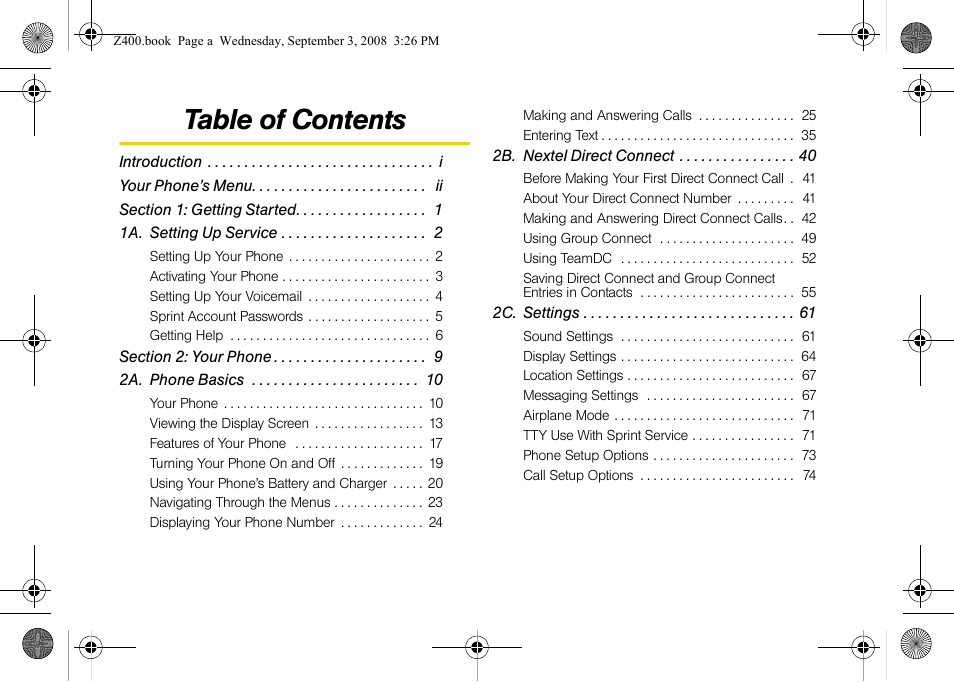 Samsung SPH-Z400DAASPR User Manual | Page 3 / 214