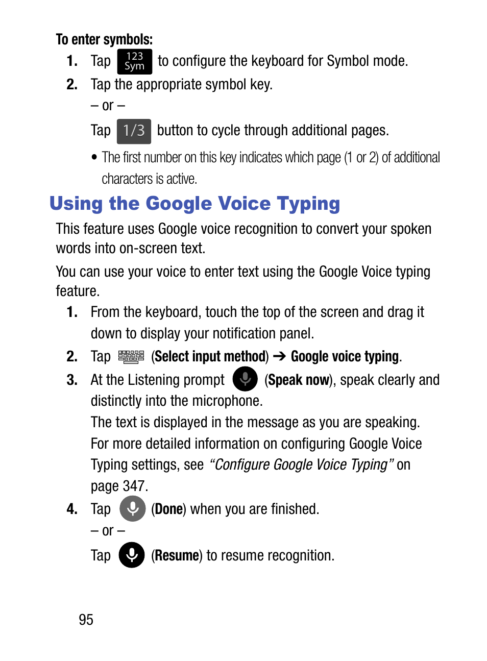 Using the google voice typing | Samsung SM-S890LZKATFN User Manual | Page 102 / 459