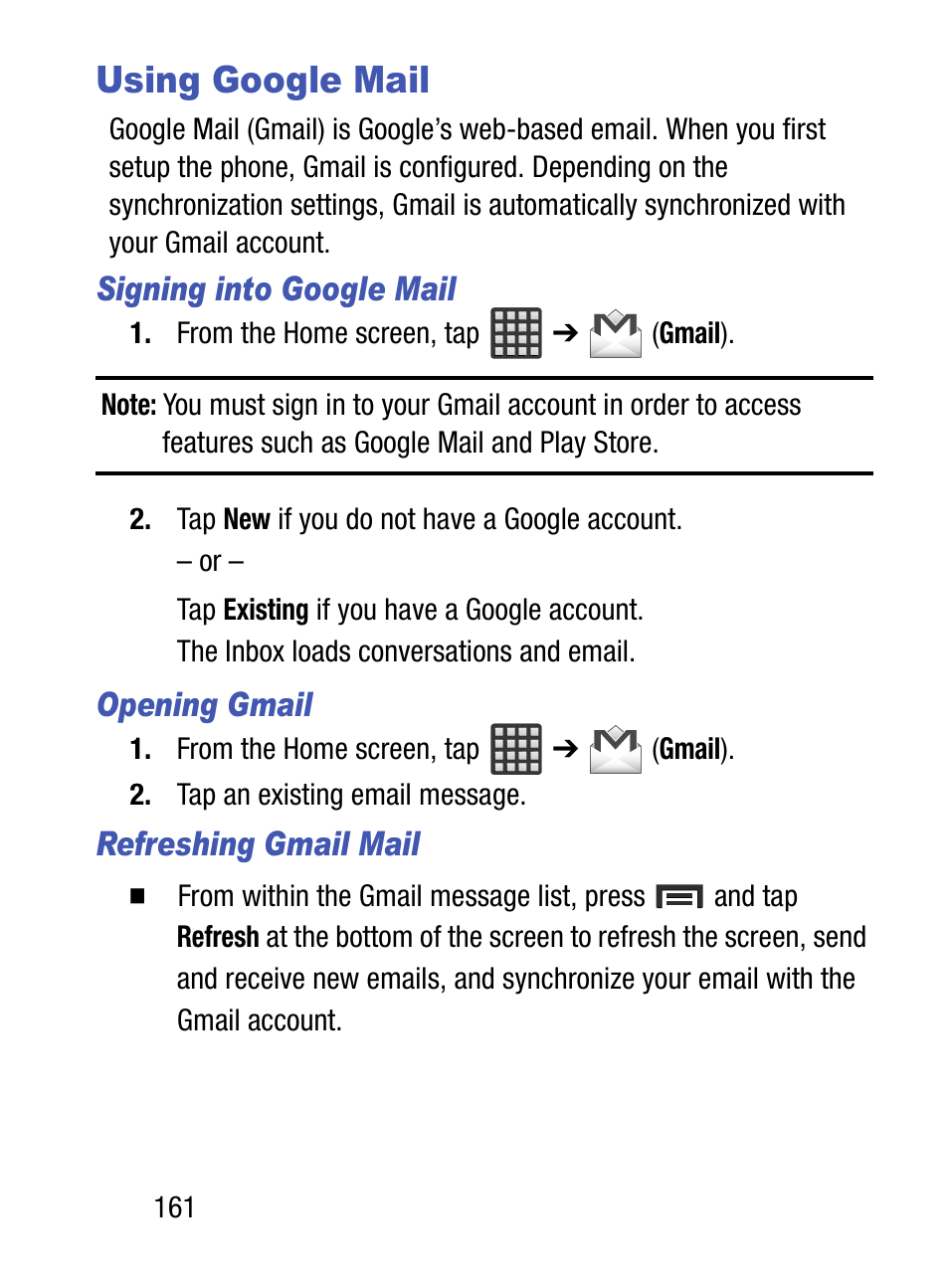 Using google mail | Samsung SM-S890LZKATFN User Manual | Page 168 / 459