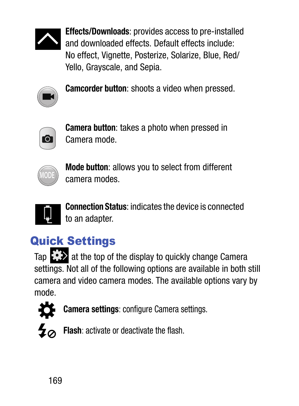 Quick settings | Samsung SM-S890LZKATFN User Manual | Page 176 / 459