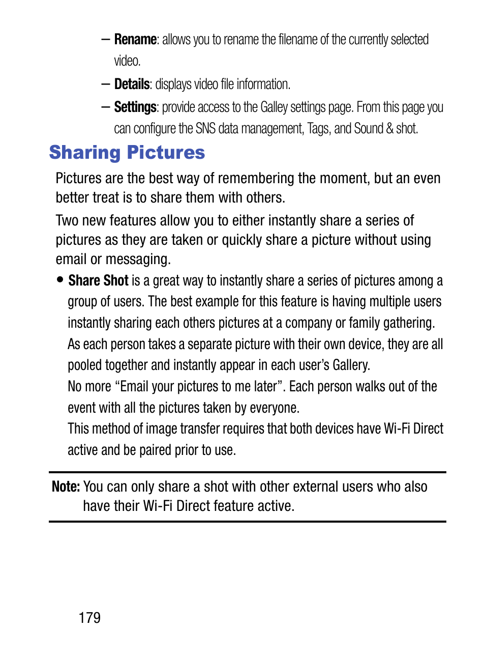 Sharing pictures | Samsung SM-S890LZKATFN User Manual | Page 186 / 459