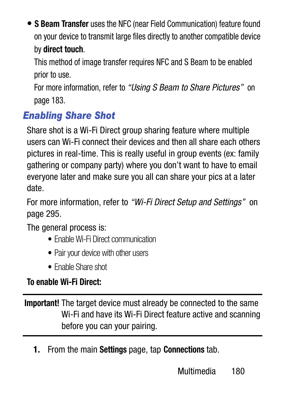 Enabling share shot | Samsung SM-S890LZKATFN User Manual | Page 187 / 459